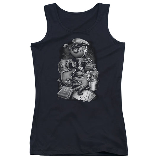 Popeye Mine All Mine Womens Tank Top Shirt Black