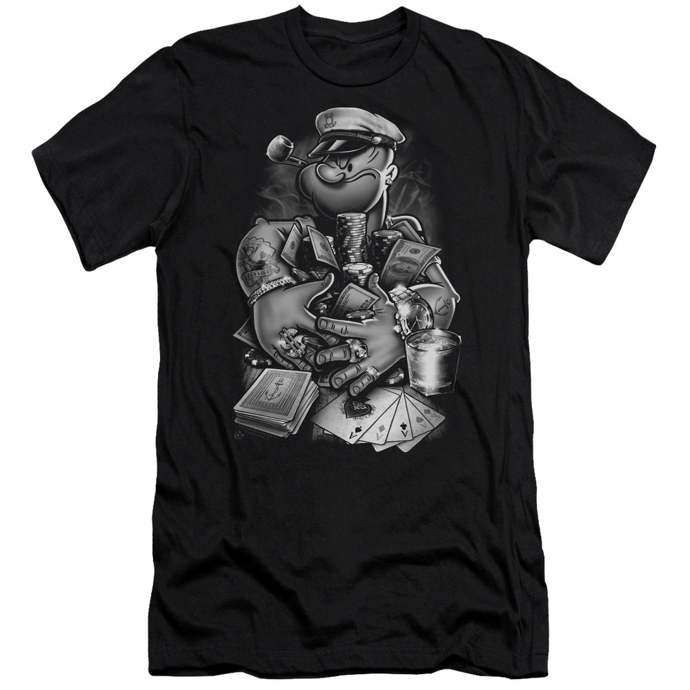 Popeye Mine All Mine Slim Fit Mens T Shirt Black