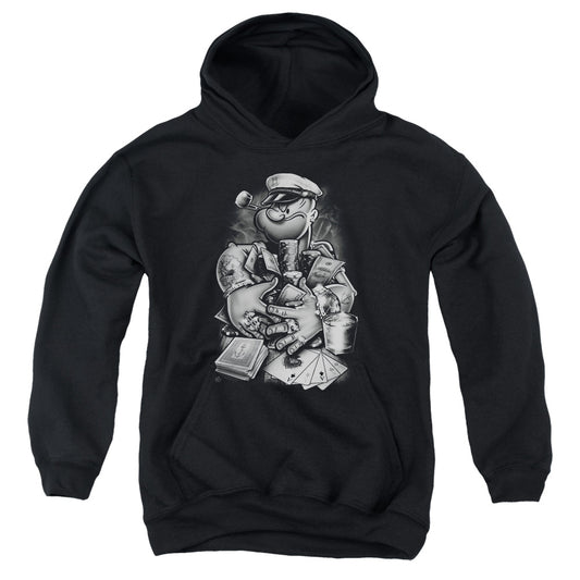 Popeye Mine All Mine Kids Youth Hoodie Black