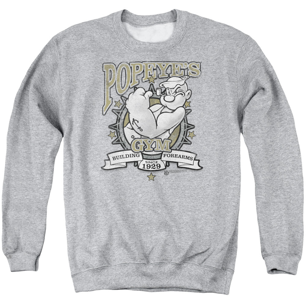 Popeye Forearms Mens Crewneck Sweatshirt Athletic Heather