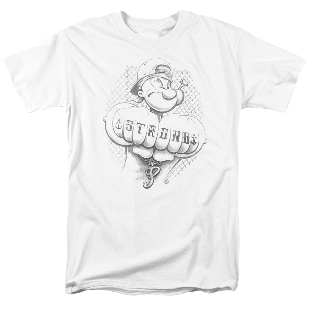 Popeye Strong Mens T Shirt White