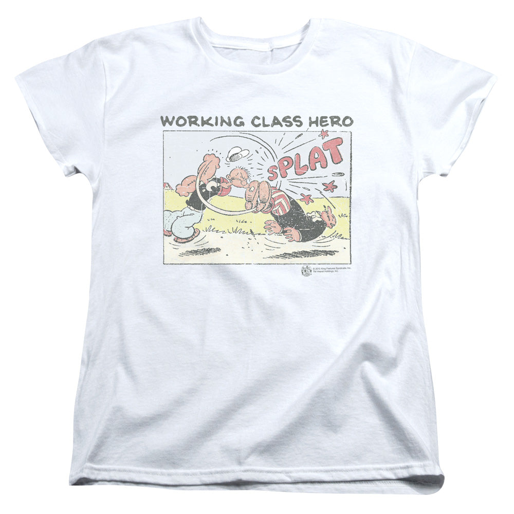 Popeye Blue Bash Womens T Shirt White