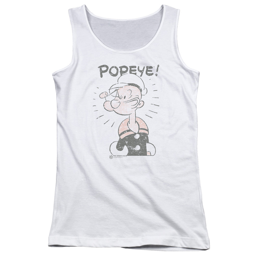 Popeye Old Seafarer Womens Tank Top Shirt White