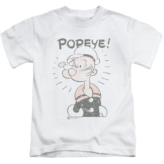 Popeye Old Seafarer Juvenile Kids Youth T Shirt White