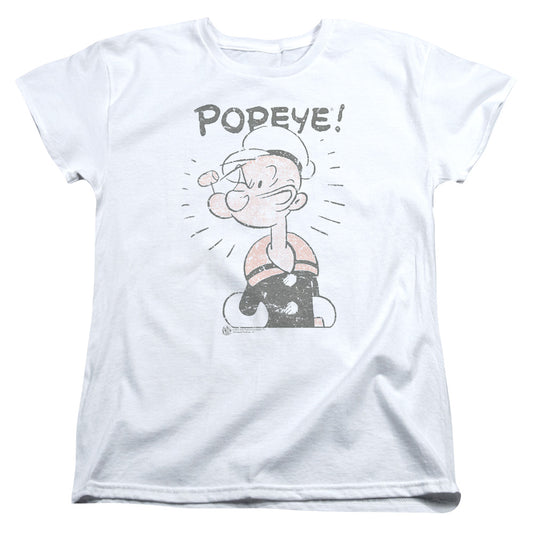 Popeye Old Seafarer Womens T Shirt White