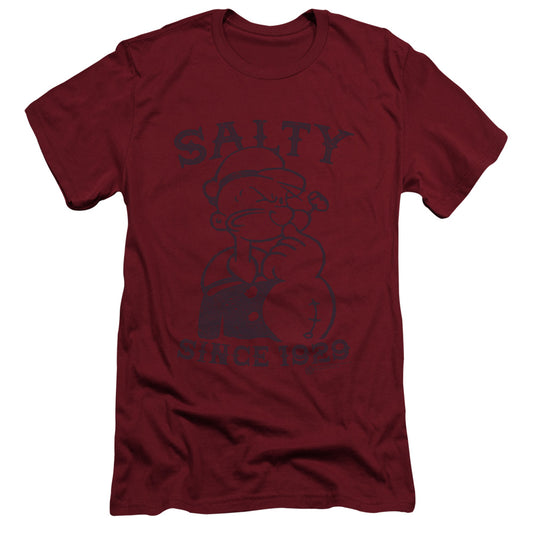 Popeye Salty Dog Slim Fit Mens T Shirt Cardinal