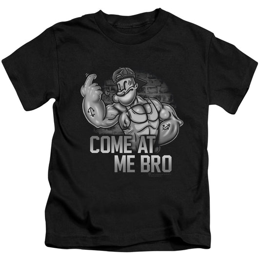 Popeye Come At Me Juvenile Kids Youth T Shirt Black