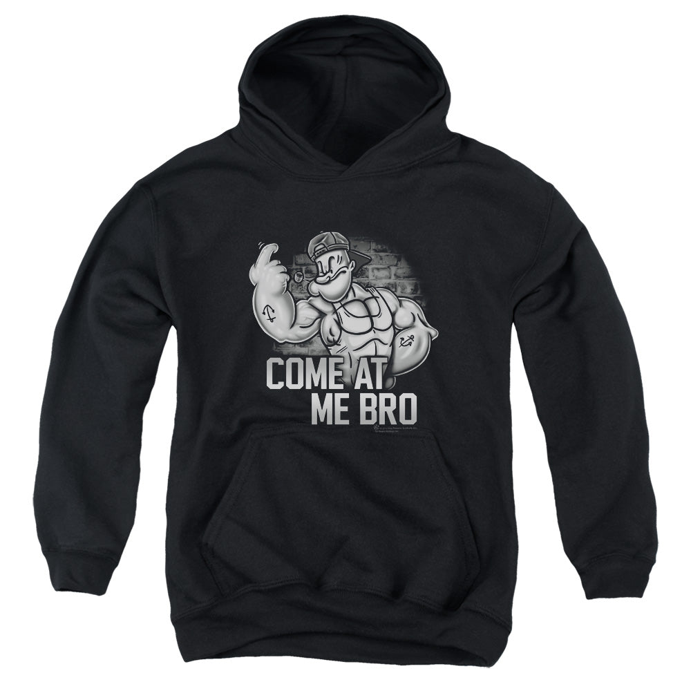 Popeye Come At Me Kids Youth Hoodie Black