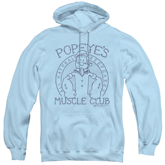 Popeye Muscle Club Mens Hoodie Light Blue