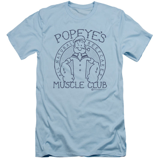 Popeye Muscle Club Slim Fit Mens T Shirt Light Blue