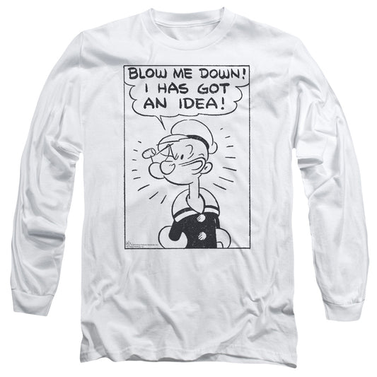 Popeye An Idea Mens Long Sleeve Shirt White