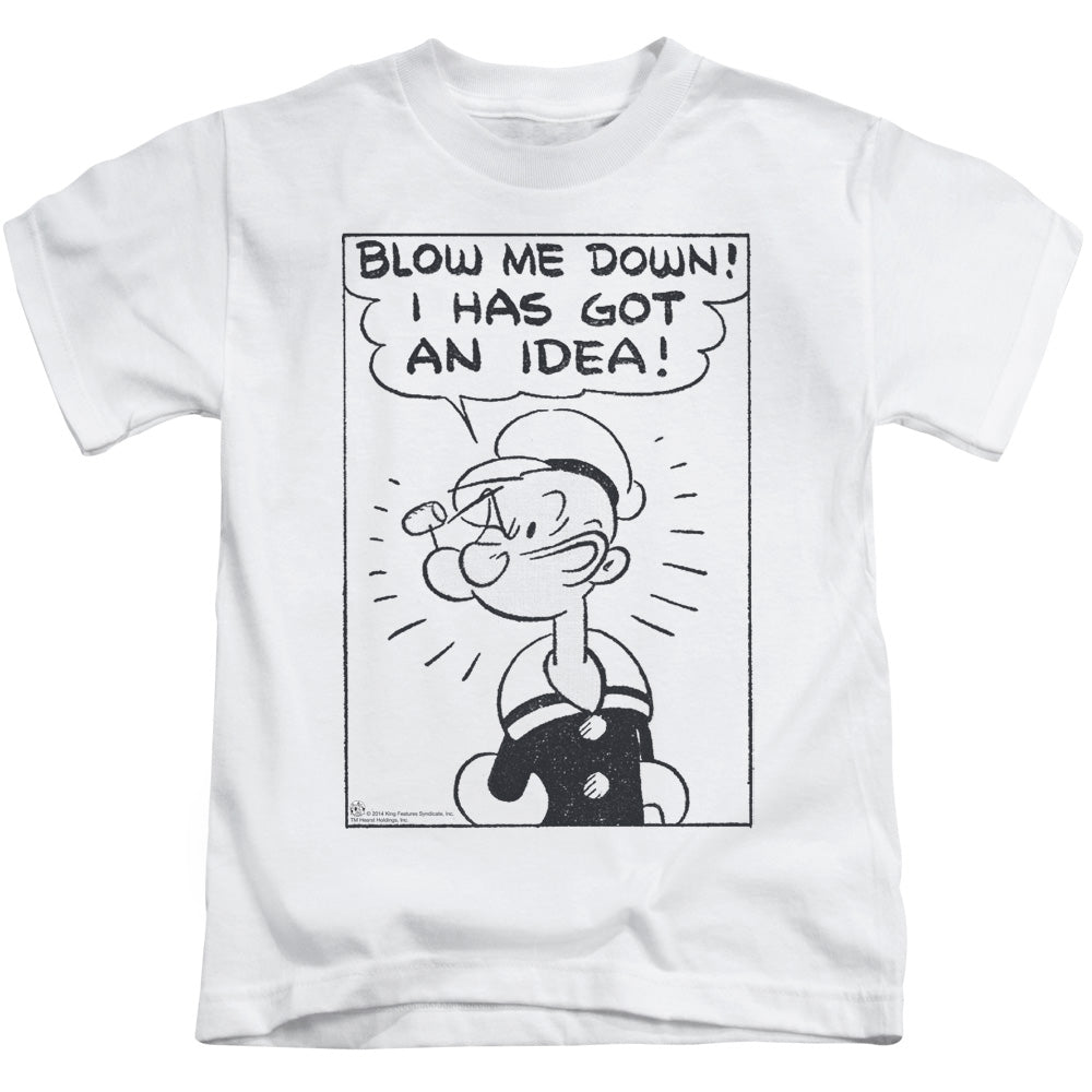 Popeye An Idea Juvenile Kids Youth T Shirt White