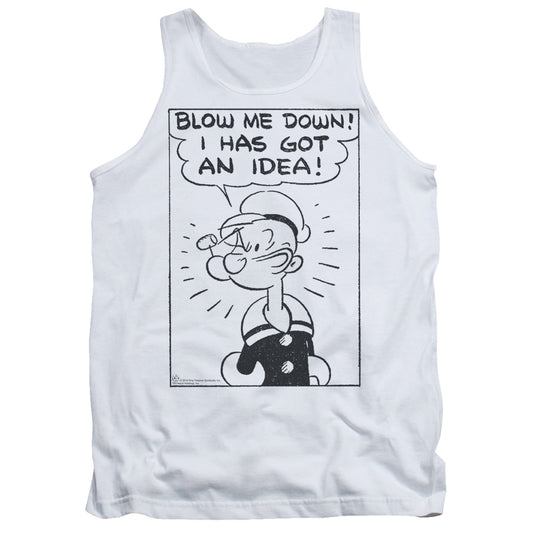 Popeye An Idea Mens Tank Top Shirt White