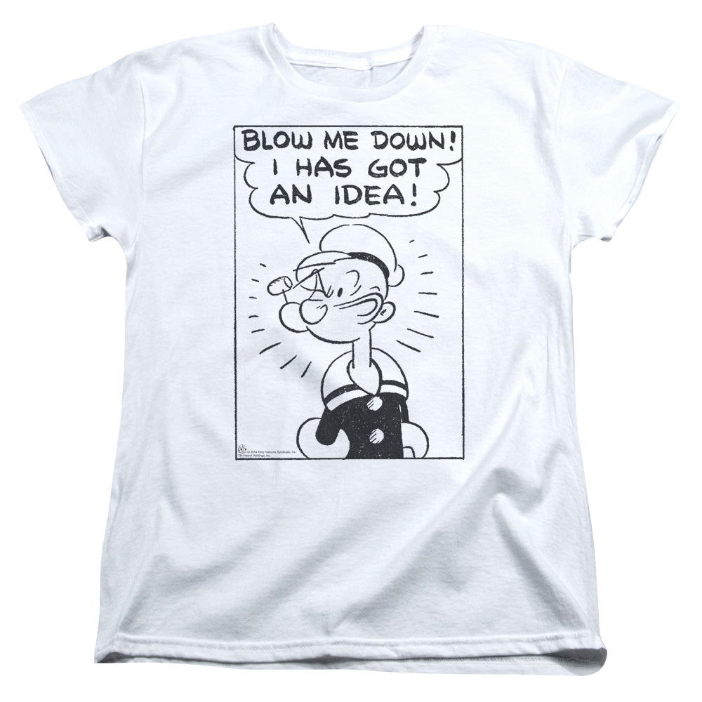 Popeye An Idea Womens T Shirt White