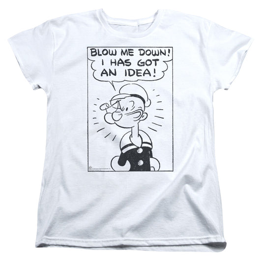 Popeye An Idea Womens T Shirt White