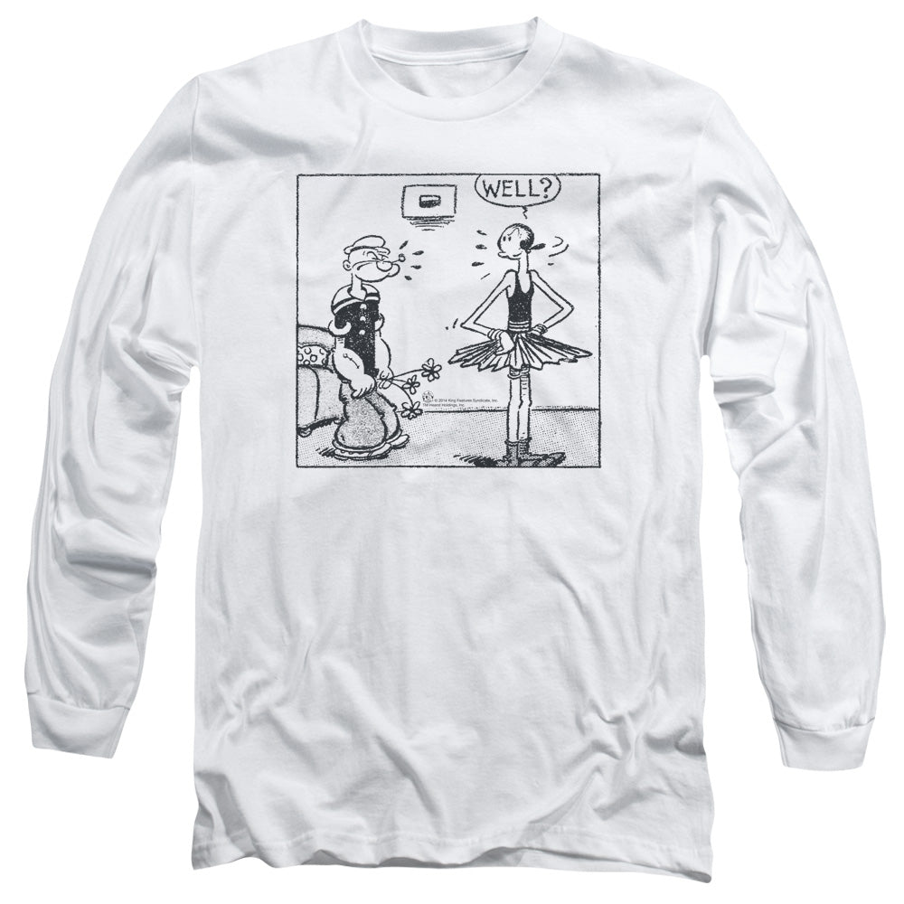 Popeye Well Mens Long Sleeve Shirt White