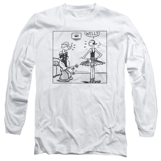 Popeye Well Mens Long Sleeve Shirt White