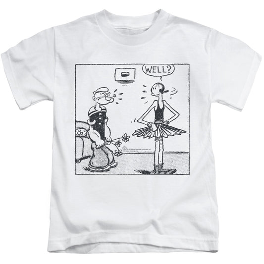 Popeye Well Juvenile Kids Youth T Shirt White