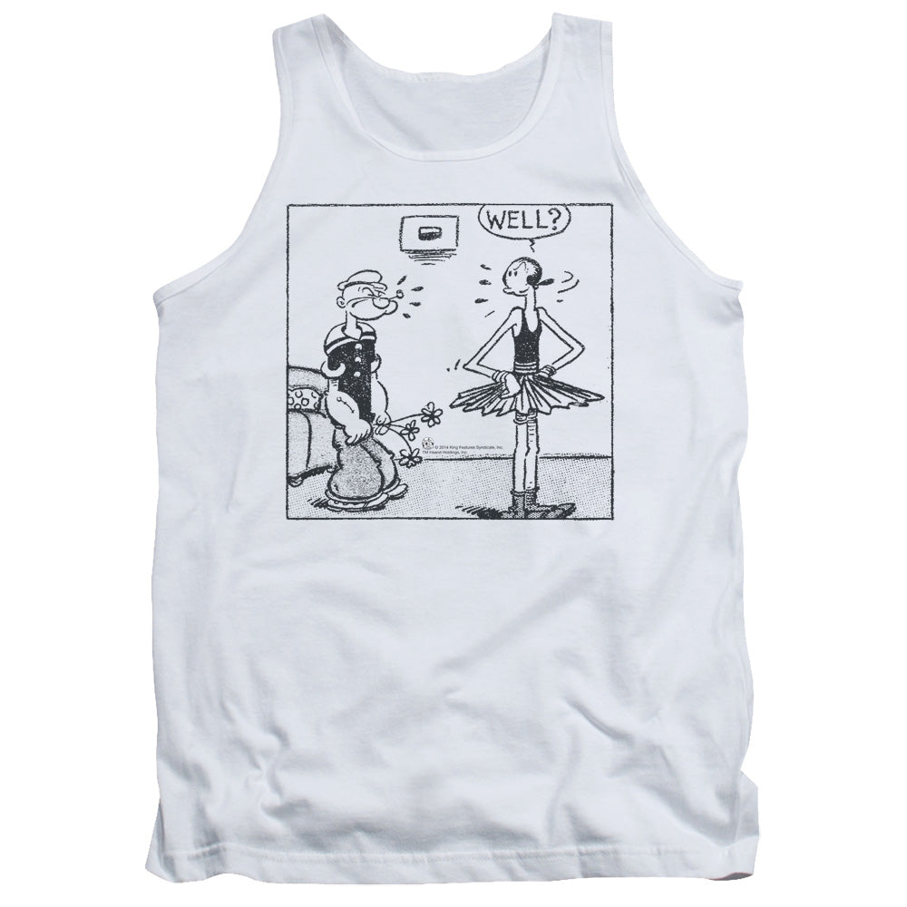 Popeye Well Mens Tank Top Shirt White