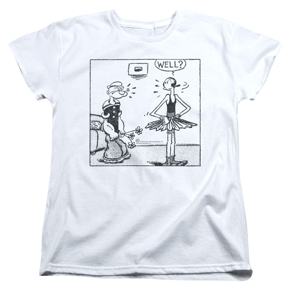 Popeye Well Womens T Shirt White