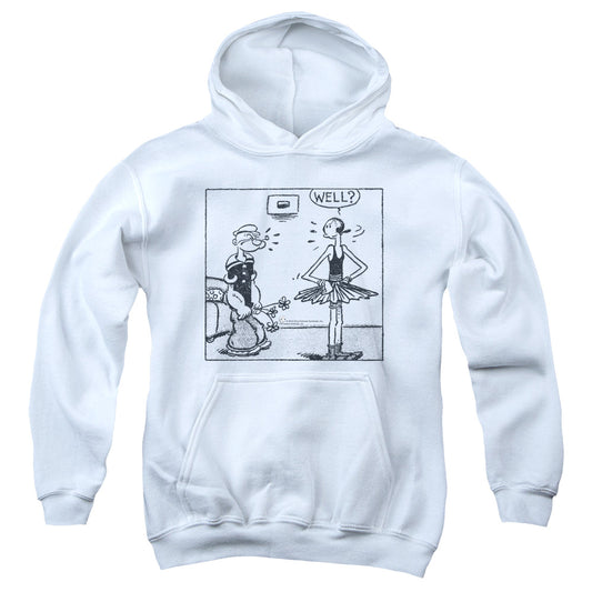 Popeye Well Kids Youth Hoodie White