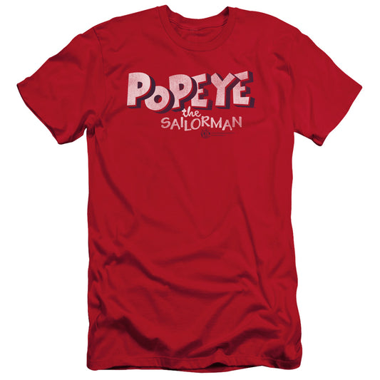 Popeye 3d Logo Slim Fit Mens T Shirt Red