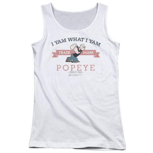 Popeye Vintage Womens Tank Top Shirt White