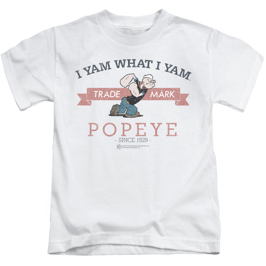 Popeye Vintage Juvenile Kids Youth T Shirt White