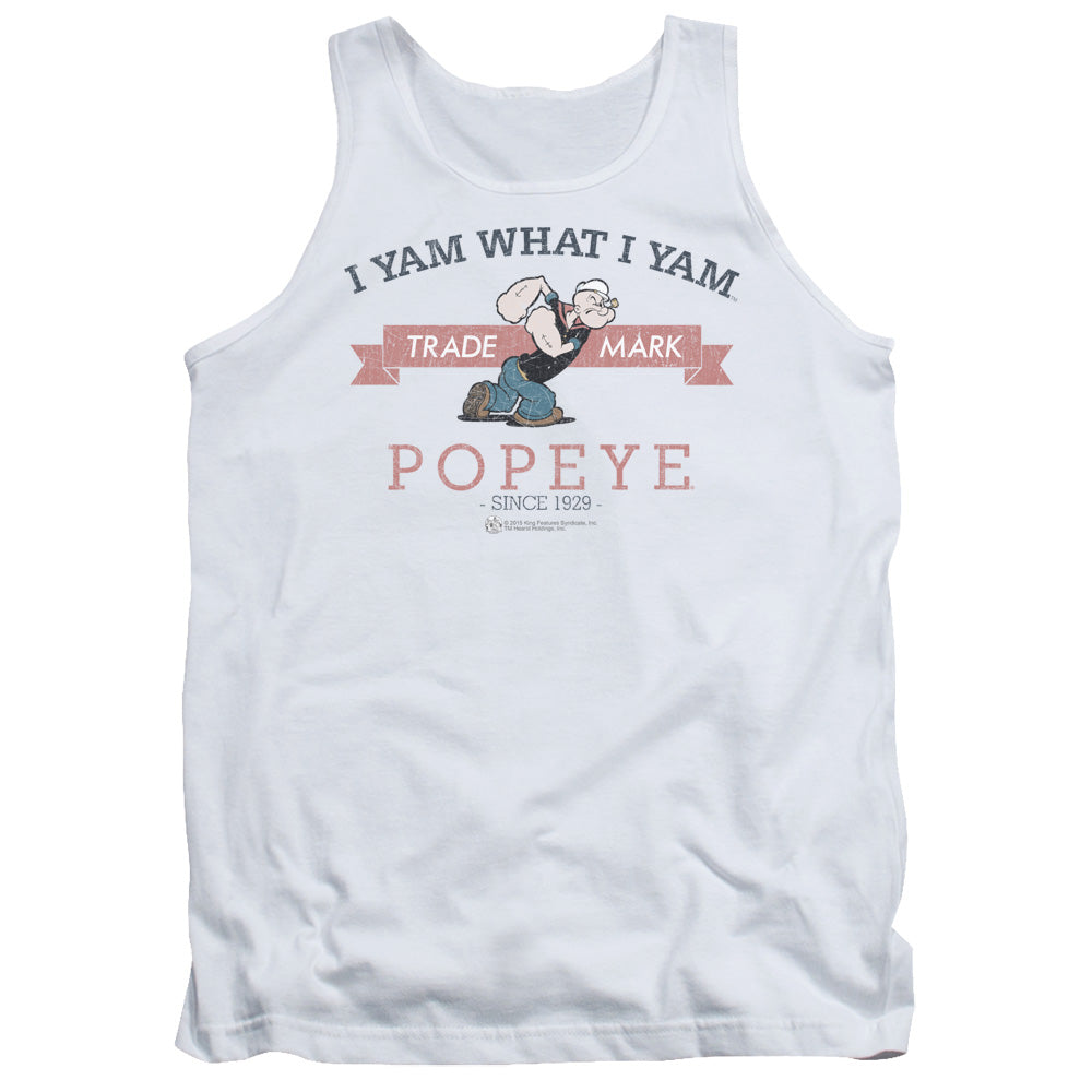 Popeye Vintage Mens Tank Top Shirt White