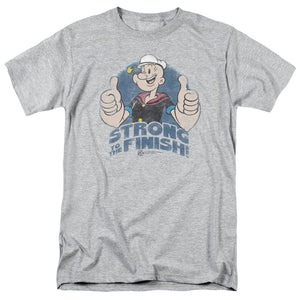 Popeye To The Finish Mens T Shirt Athletic Heather