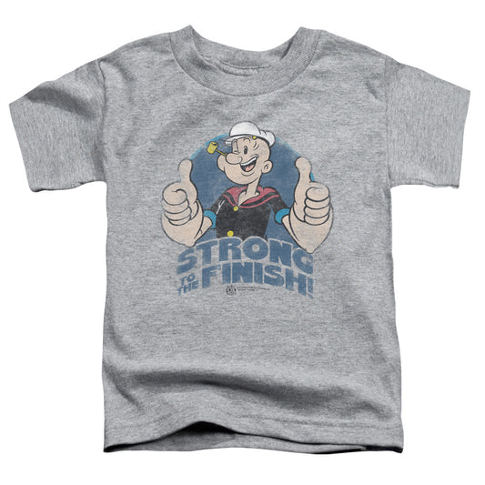 Popeye To The Finish Toddler Kids Youth T Shirt Athletic Heather