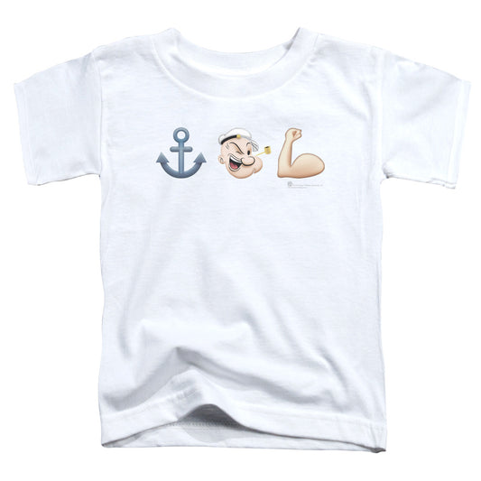 Popeye Emoji Toddler Kids Youth T Shirt White