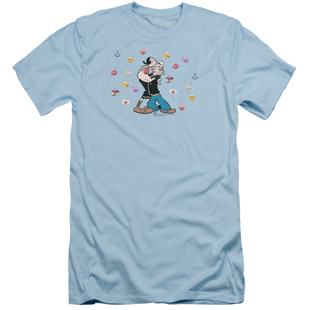 Popeye Love Icons Slim Fit Mens T Shirt Light Blue