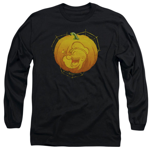 Popeye Pop O Lantern Mens Long Sleeve Shirt Black