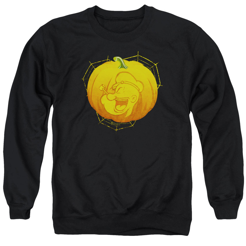 Popeye Pop O Lantern Mens Crewneck Sweatshirt Black