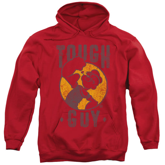 Popeye Tough Guy Mens Hoodie Red