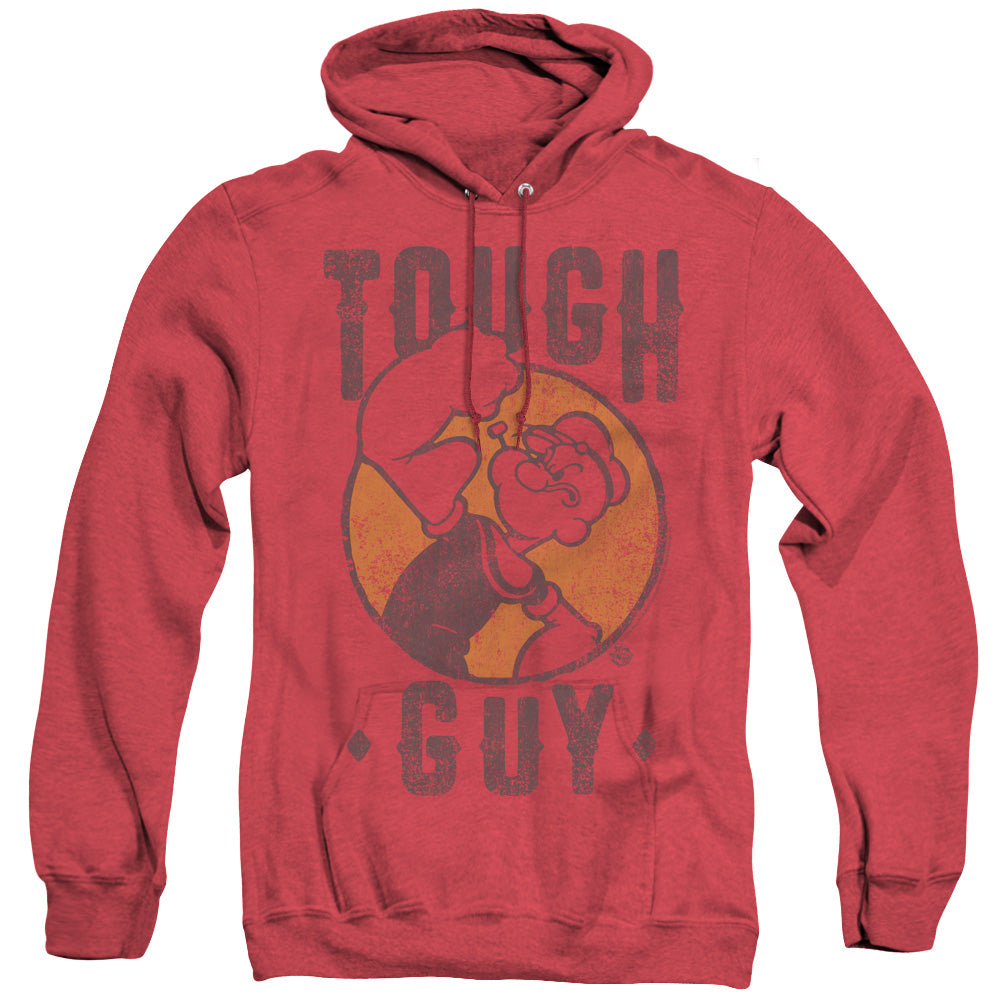 Popeye Tough Guy Heather Mens Hoodie Red