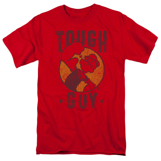 Popeye Tough Guy Mens T Shirt Red