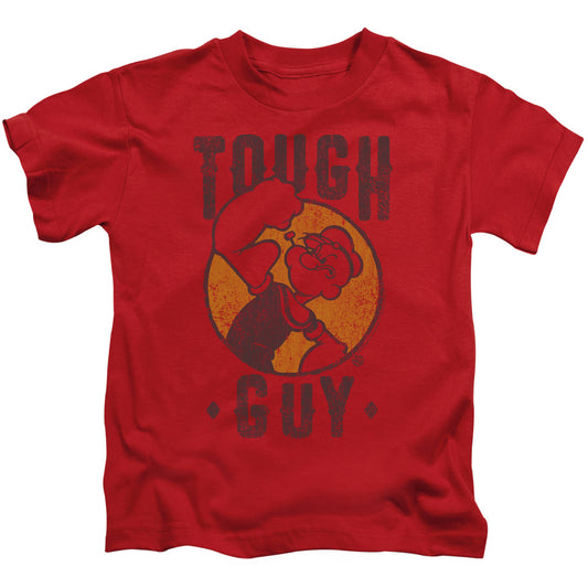 Popeye Tough Guy Juvenile Kids Youth T Shirt Red