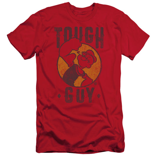 Popeye Tough Guy Slim Fit Mens T Shirt Red