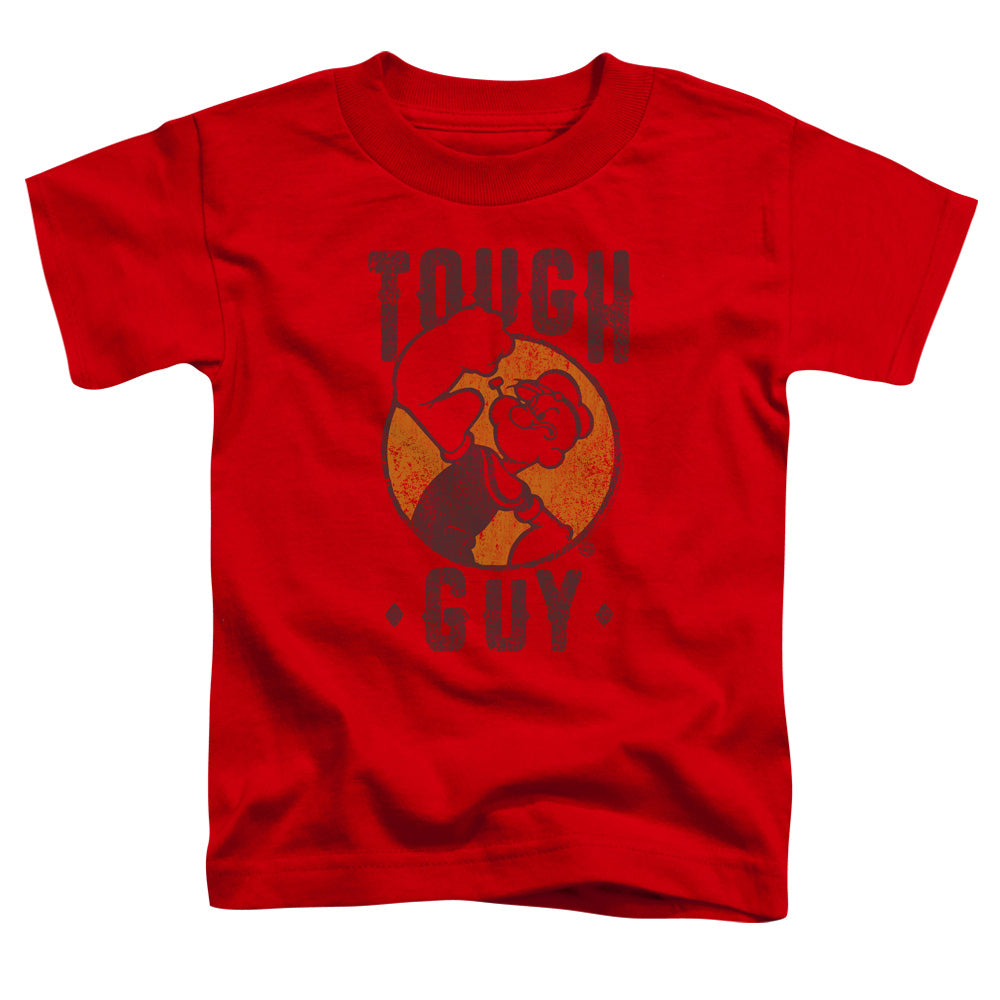 Popeye Tough Guy Toddler Kids Youth T Shirt Red