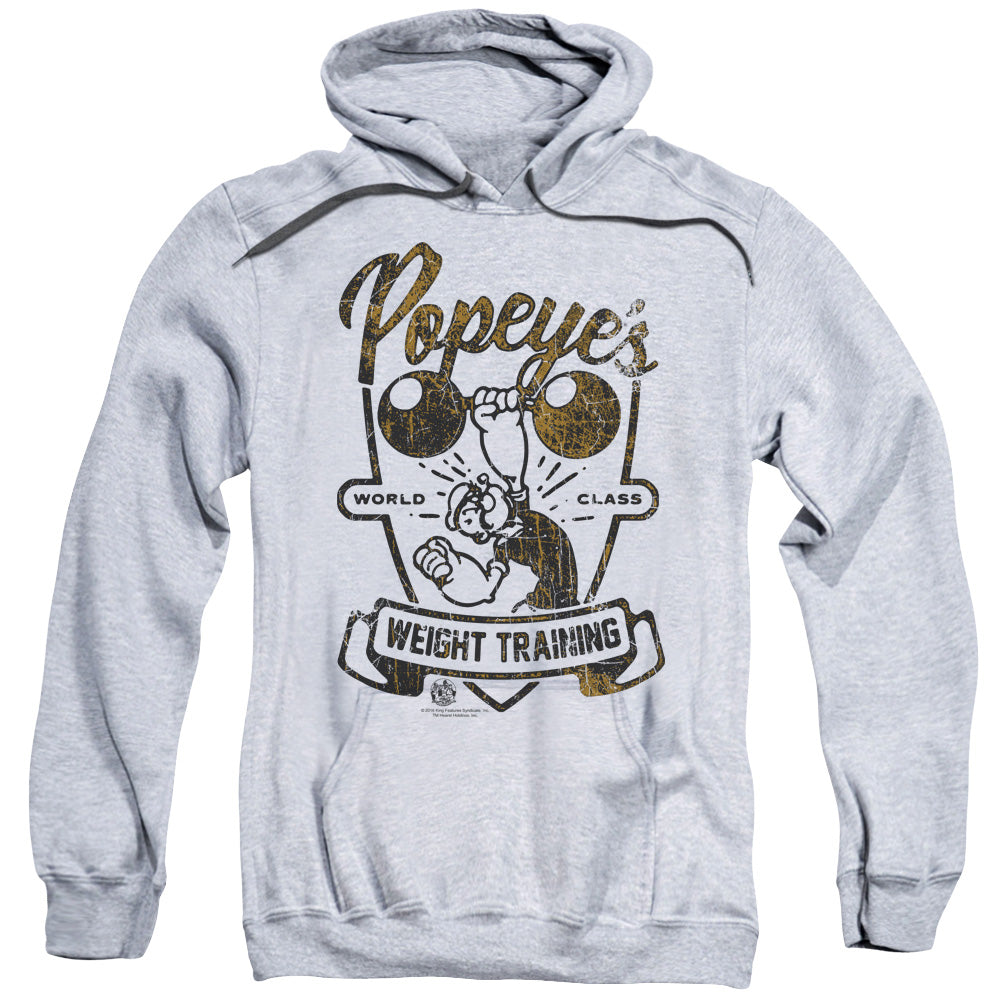 Popeye Weight Training Mens Hoodie Athletic Heather