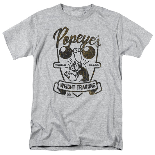 Popeye Weight Training Mens T Shirt Athletic Heather