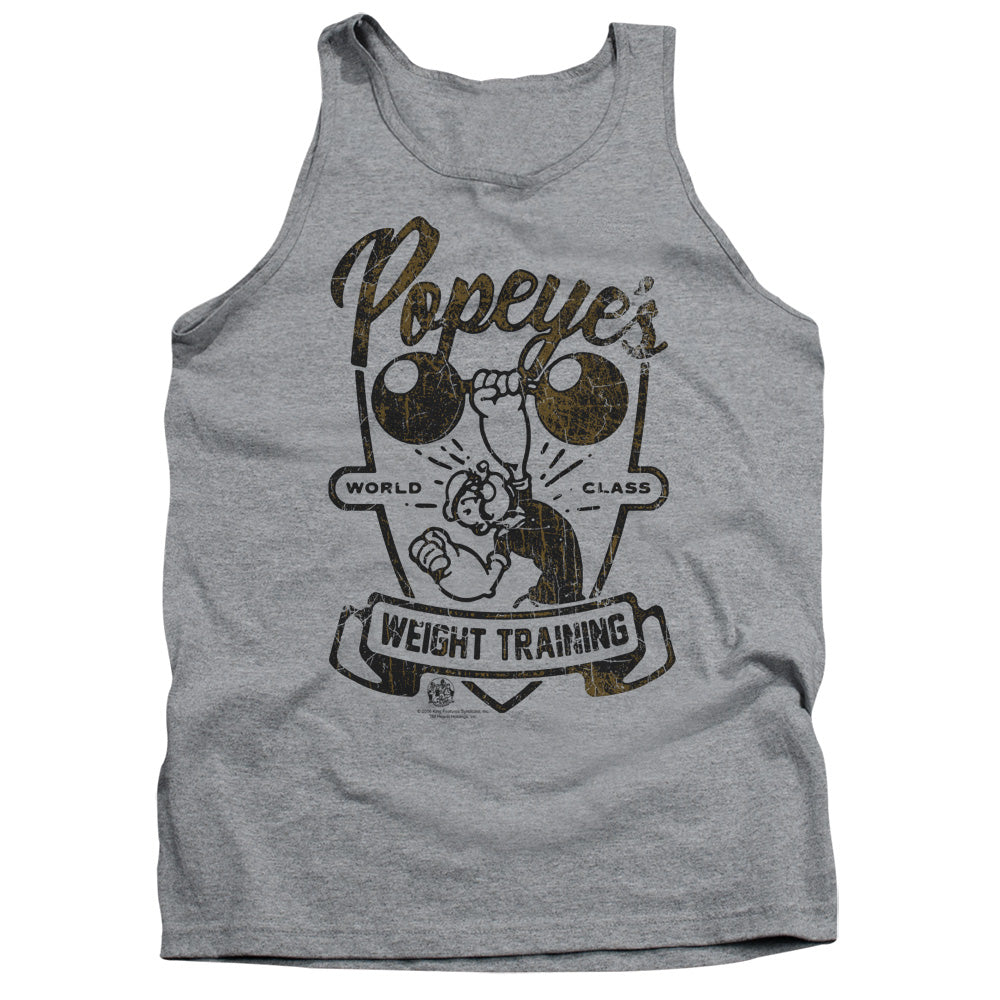 Popeye Weight Training Mens Tank Top Shirt Athletic Heather