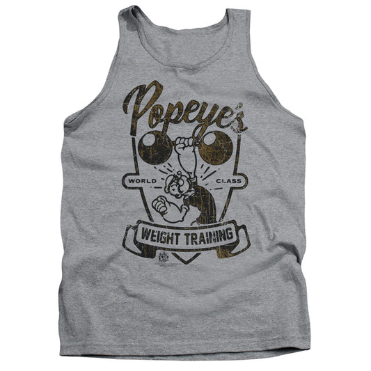 Popeye Weight Training Mens Tank Top Shirt Athletic Heather