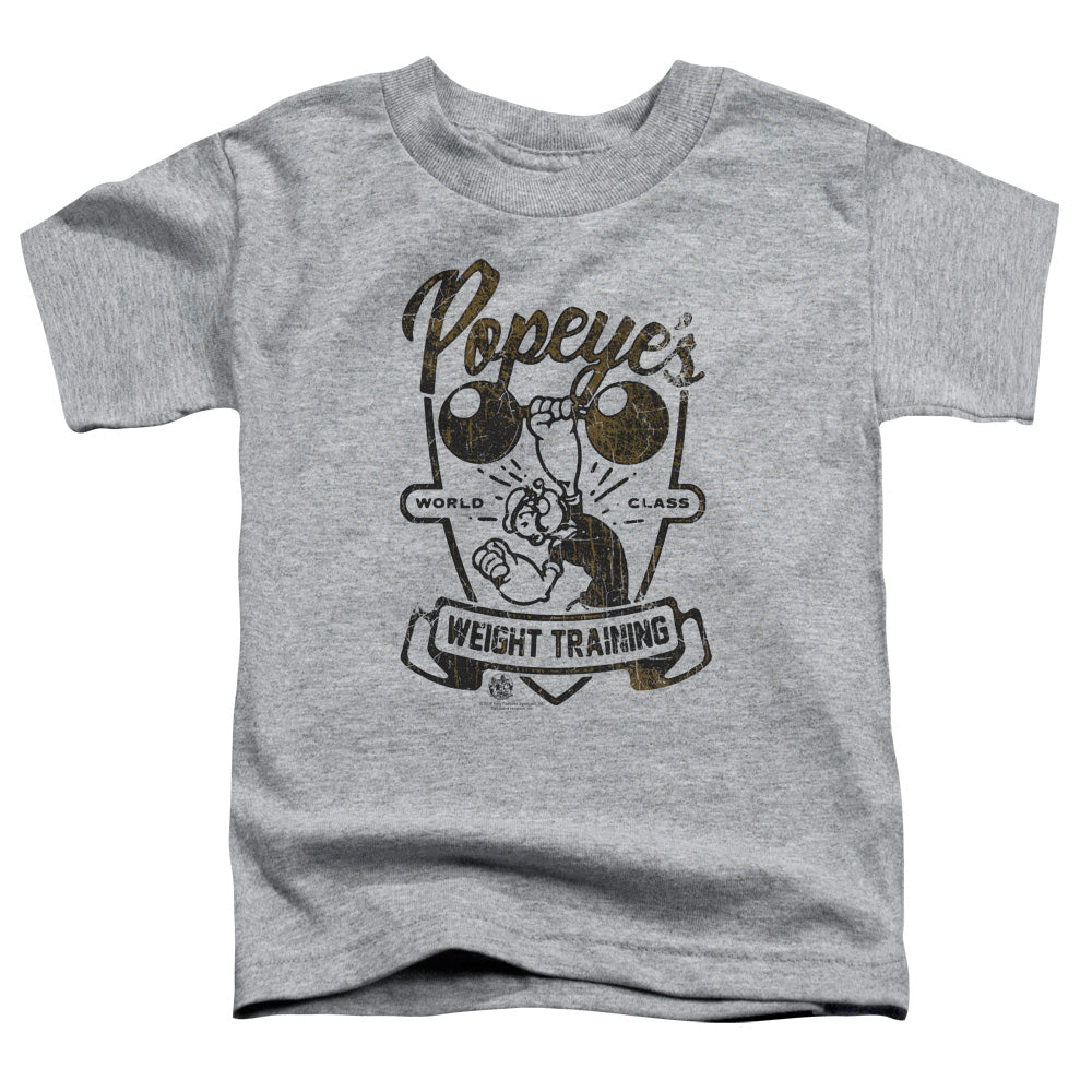 Popeye Weight Training Toddler Kids Youth T Shirt Athletic Heather