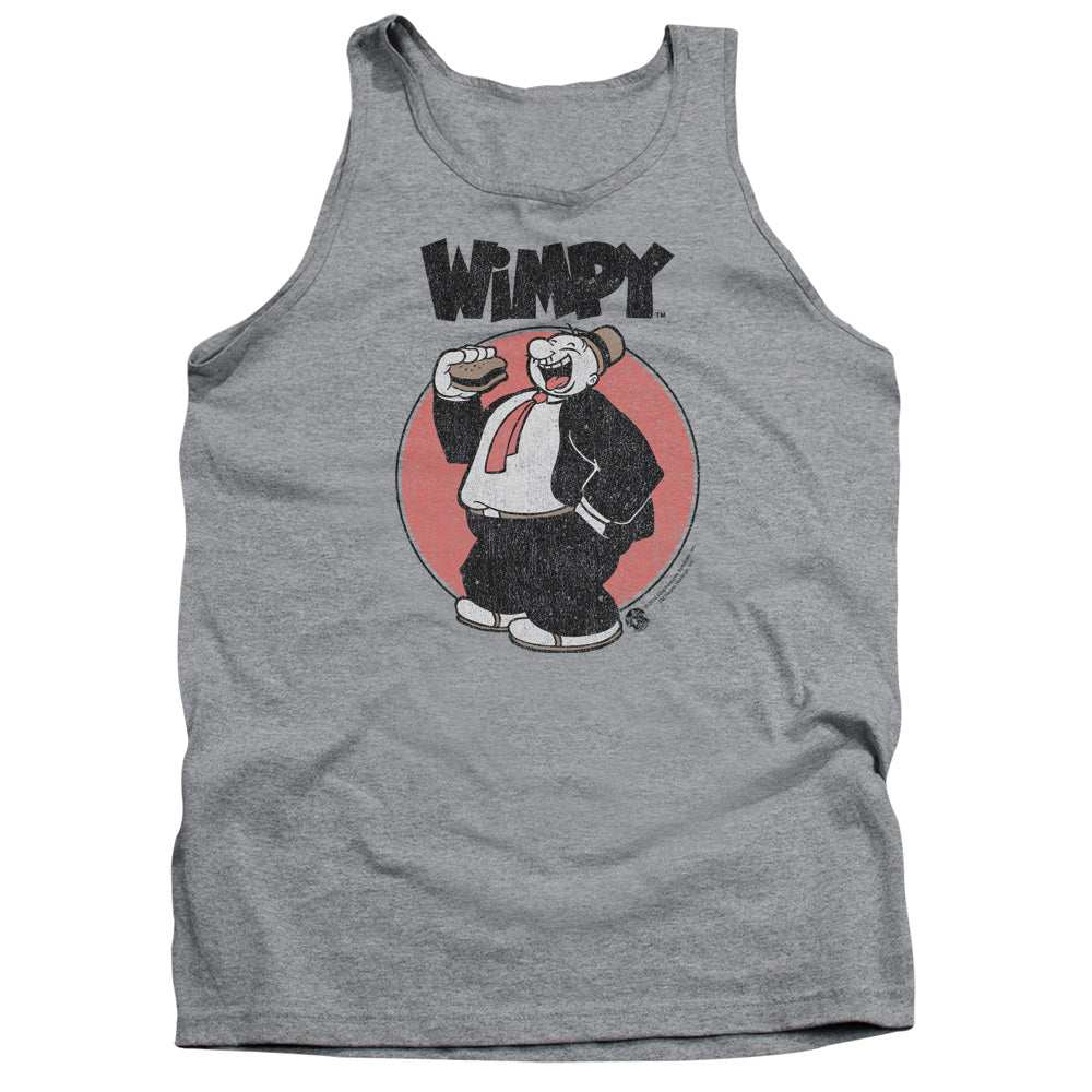 Popeye Wimpy Mens Tank Top Shirt Athletic Heather