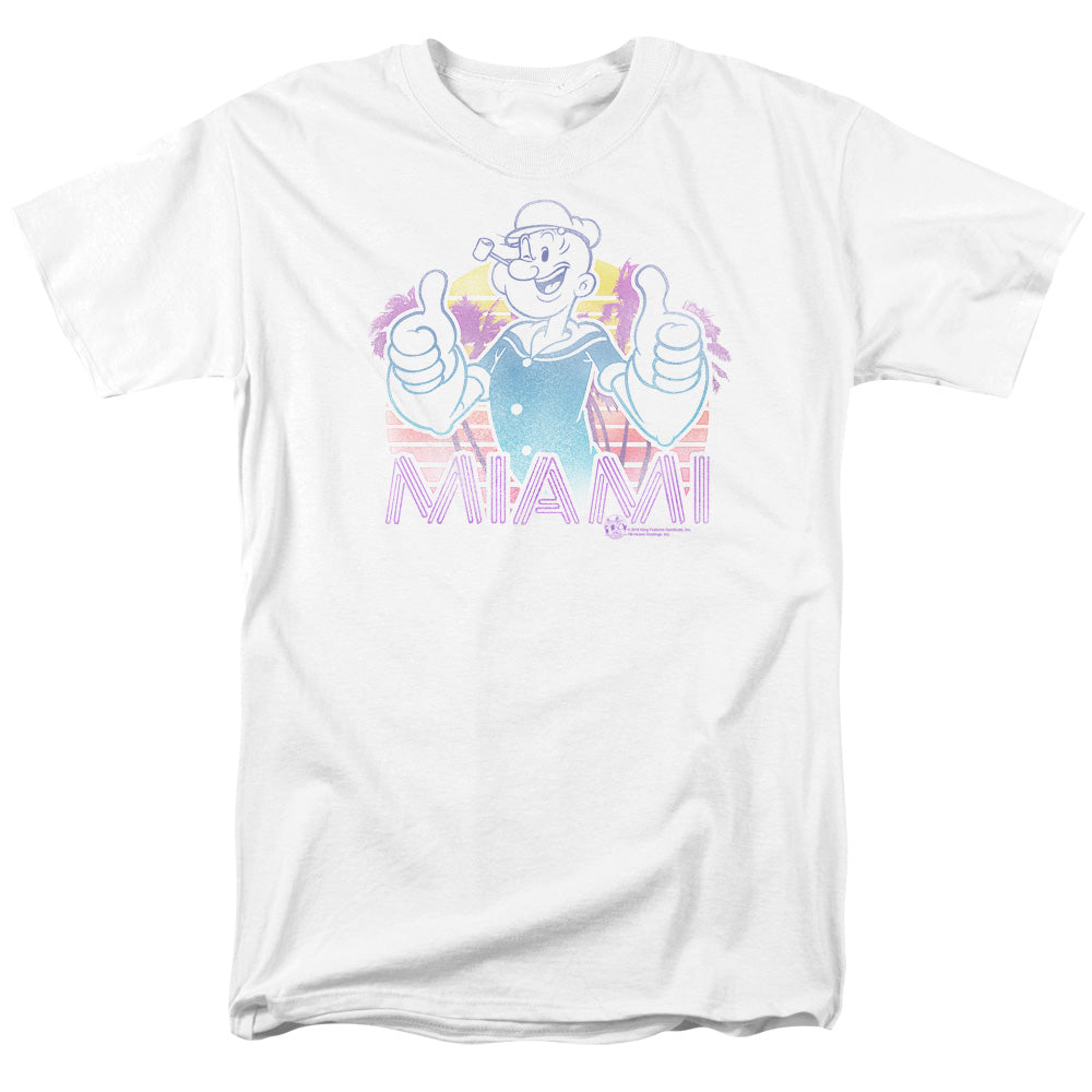 Popeye Miami Mens T Shirt White