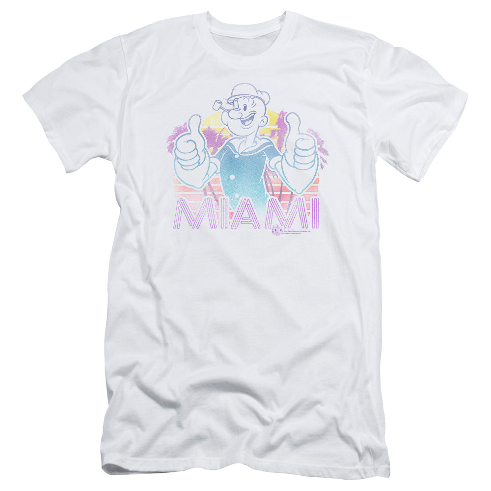 Popeye Miami Slim Fit Mens T Shirt White