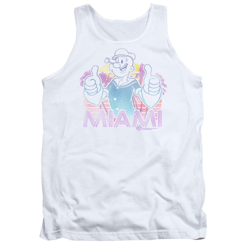 Popeye Miami Mens Tank Top Shirt White